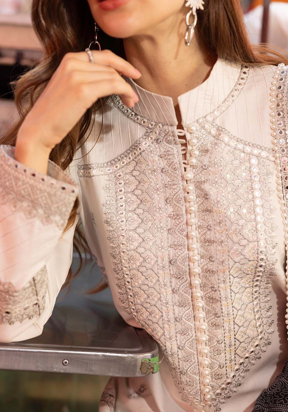 Zarqash | Luxury Lawn 25 | ZQLU 007 SIERRA M Off White Lawn