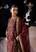 Asim Jofa | Festive Collection 25 | AJLF-02 M Maroon Boski Silk