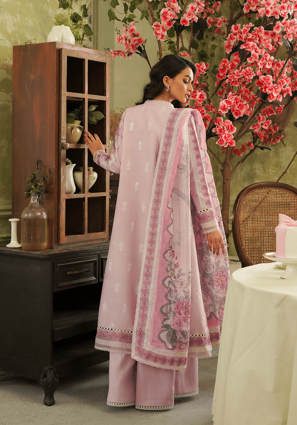 Zarqash | Tresor Luxury Lawn 24 | ZQT 001 FAYE - Pakistani Designer Dress - by Zarqash | Type: Luxury - 100% Original at Saira Sultan