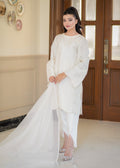 Fozia Khalid | Silk Spire | BLISS L Ivory Raw Silk