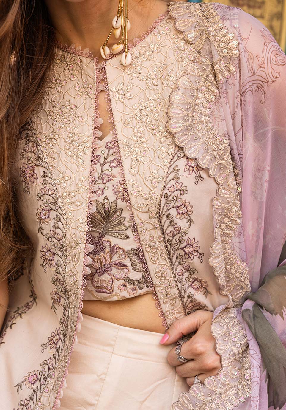 Zarqash | Luxury Lawn 25 | ZQLU 002 Ambrose M Ivory Lawn