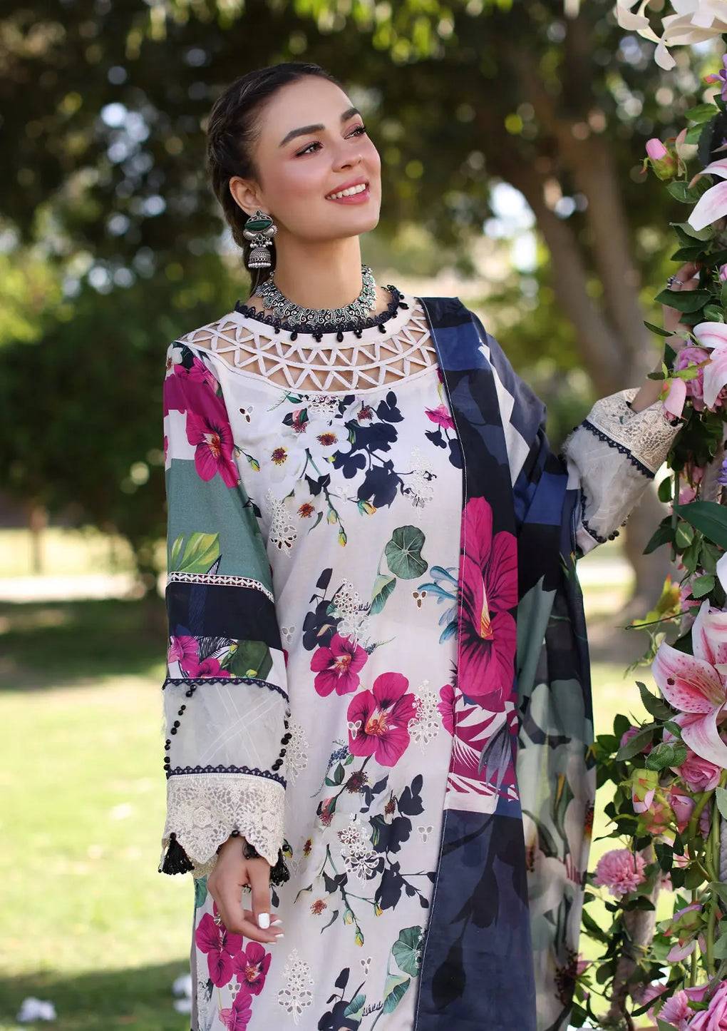 Elaf Premium | Prints Chikankari 24 | 01A LOVELIGHT - Pakistani Designer Dress - by Elaf Premium | Type: Luxury - 100% Original at Saira Sultan