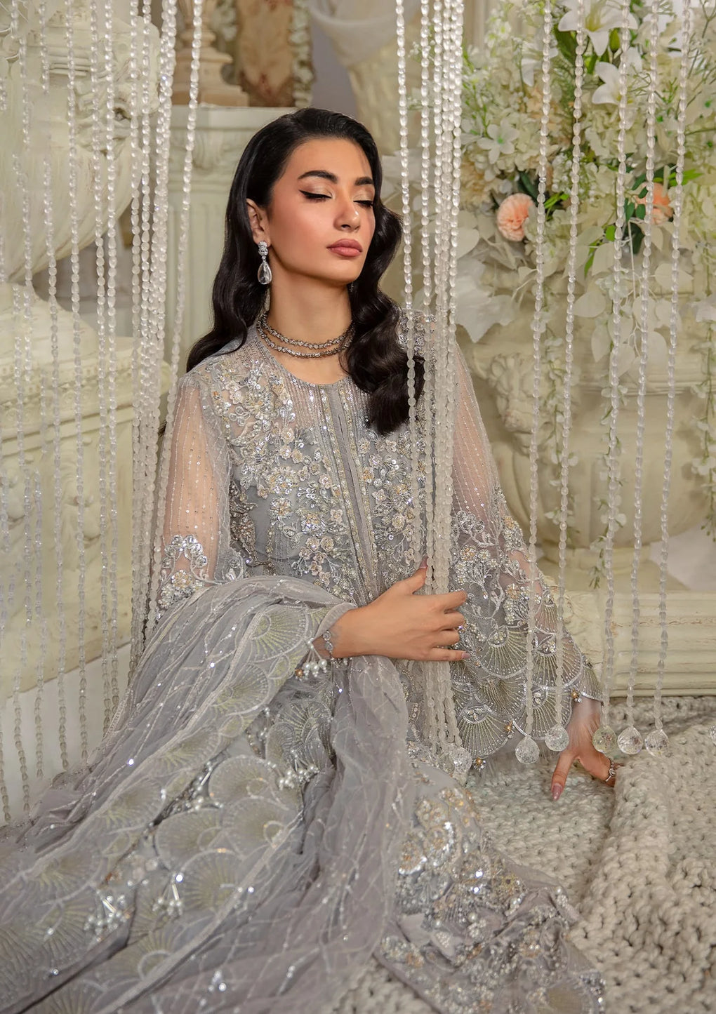Elaf Premium | Evara Formals 24 | EFE-04 DOVE - Pakistani Designer Dress - by Elaf Premium | Type: The Formal Exhibit - 100% Original at Saira Sultan