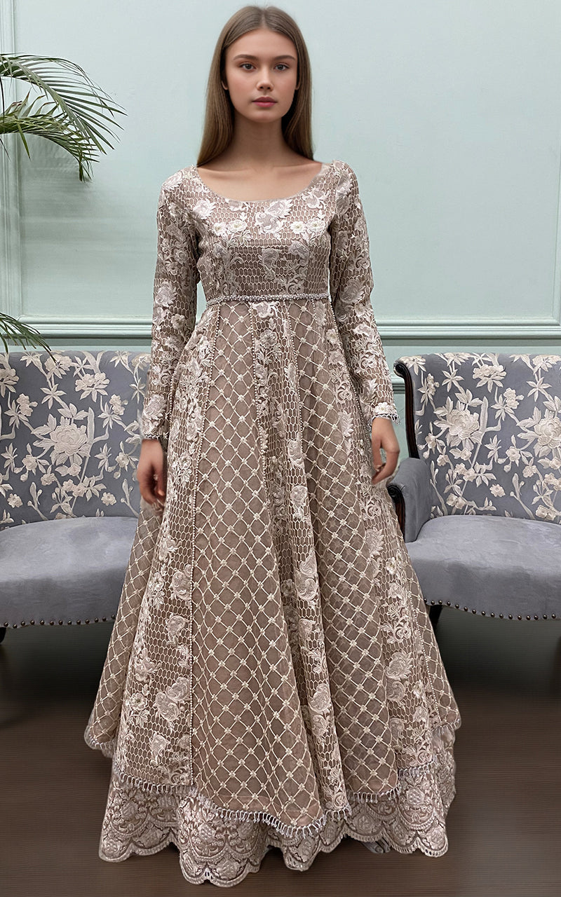 Threads and Motifs | Formal Dresses 25 | Organza Embroidered Maxi - Pakistani Designer Dress - by Threads and Motifs - Type : Ladies Clothes - 100% Original at Saira Sultan