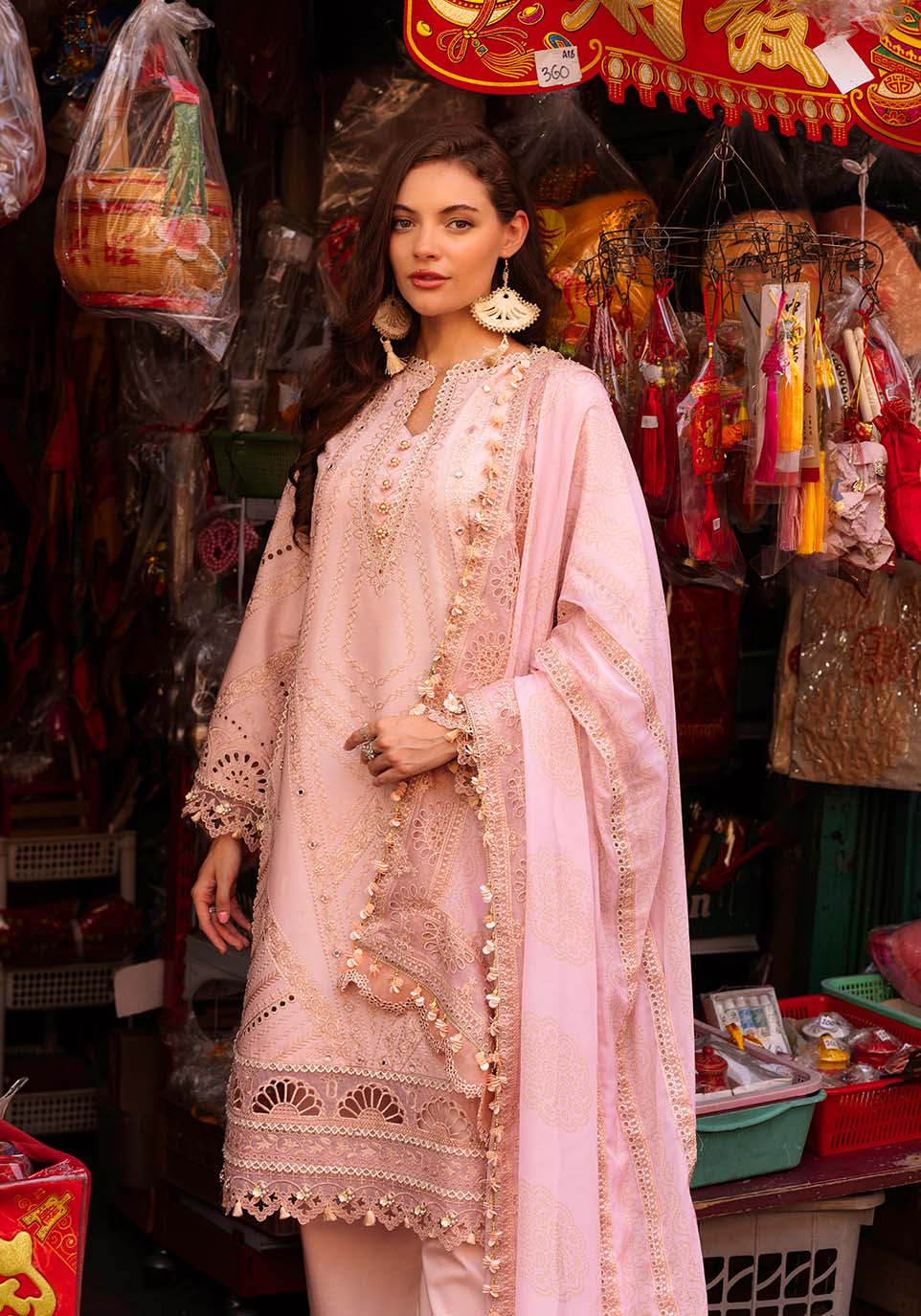 Zarqash | Luxury Lawn 25 | ZQLU 008 ROSEMARY XS Pink Lawn