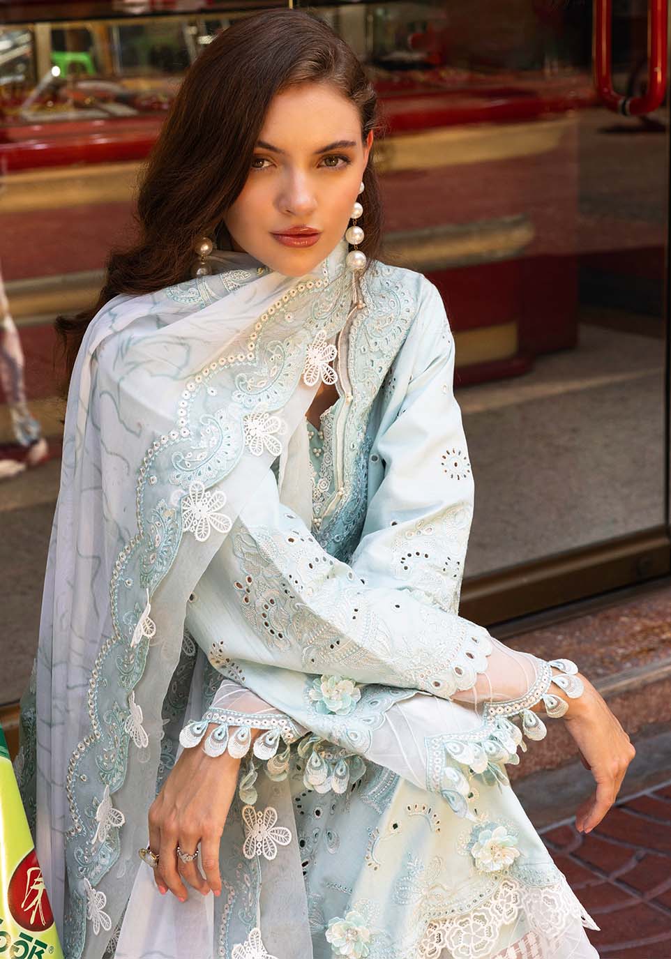 Zarqash | Luxury Lawn 25 | ZQLU 004 CECILY XL Ice Blue Lawn
