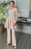 Threads and Motifs | Formal Dresses 25 | Net Embroidered Peplum With Trouser - Pakistani Designer Dress - by Threads and Motifs - Type : Ladies Clothes - 100% Original at Saira Sultan
