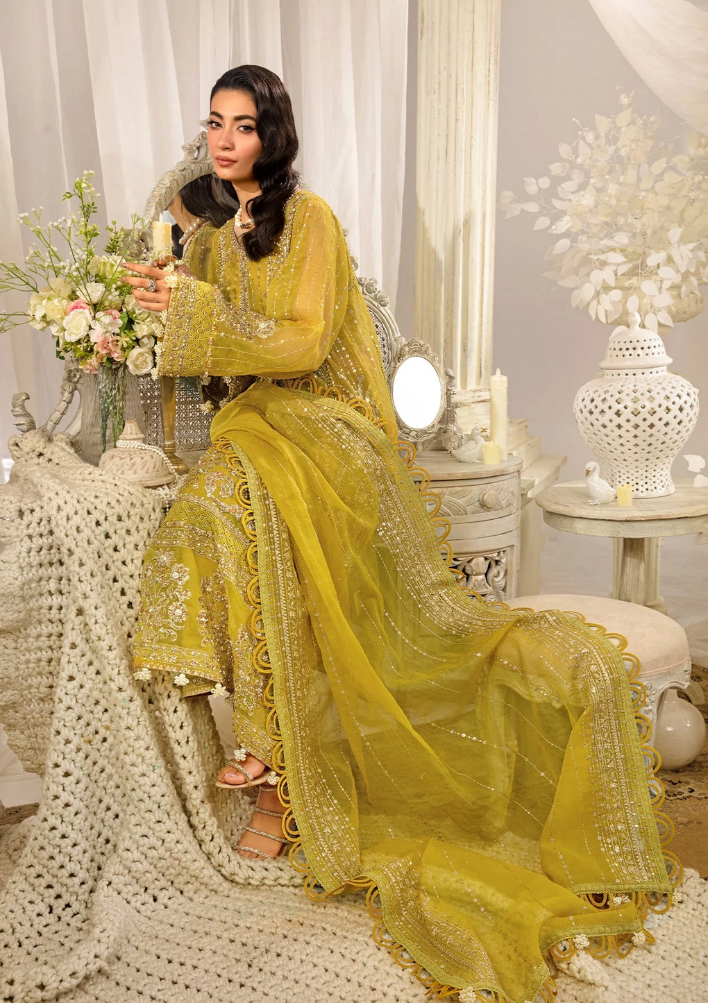 Elaf Premium | Evara Formals 24 | EFE-03 SUNLIT - Pakistani Designer Dress - by Elaf Premium | Type: The Formal Exhibit - 100% Original at Saira Sultan