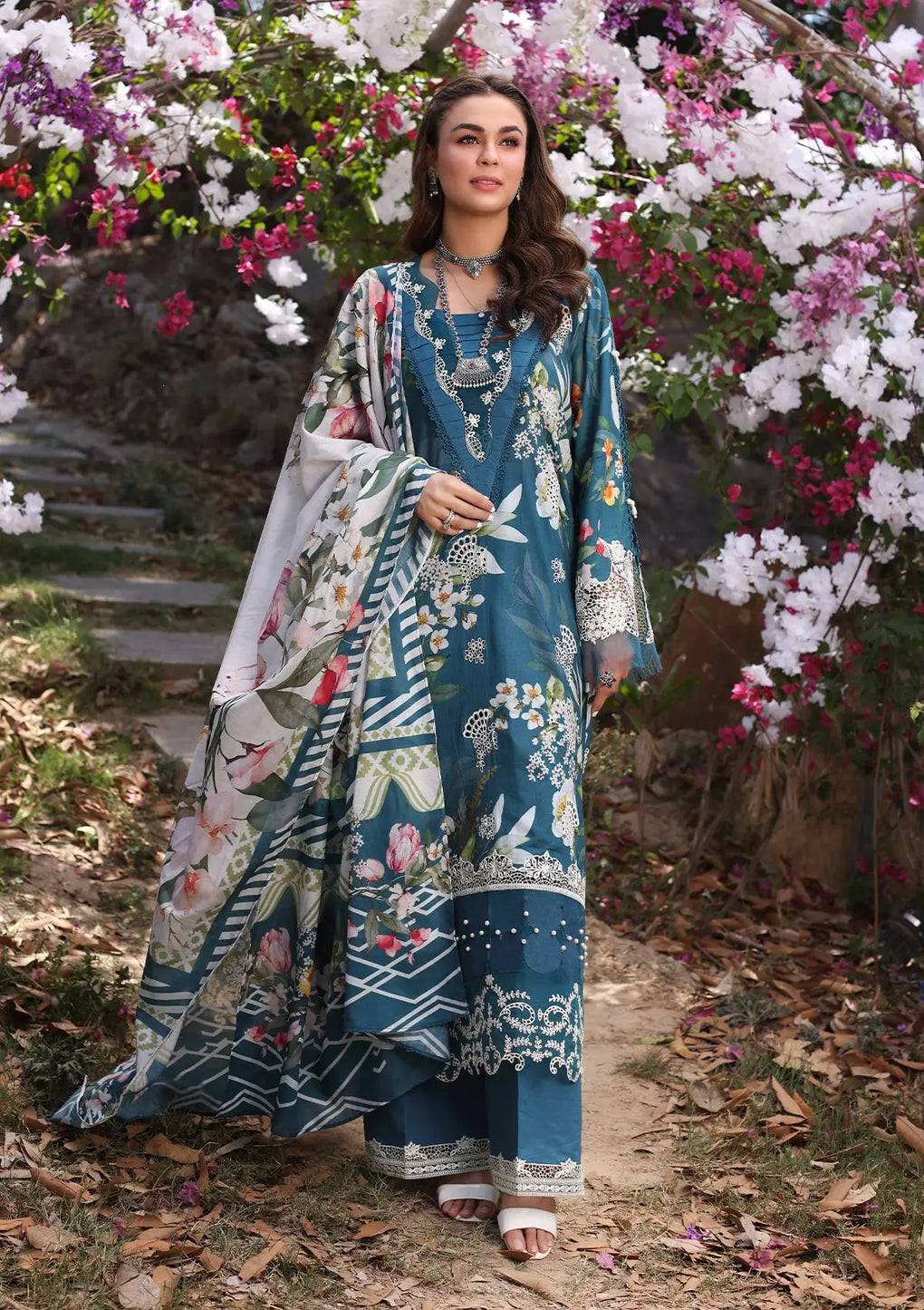 Elaf Premium | Prints Chikankari 24 | 02B SERENITA - Pakistani Designer Dress - by Elaf Premium | Type: Luxury - 100% Original at Saira Sultan