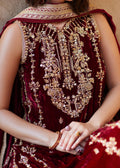 Kanwal Malik | Laira Formals | Aline M Maroon Velvet