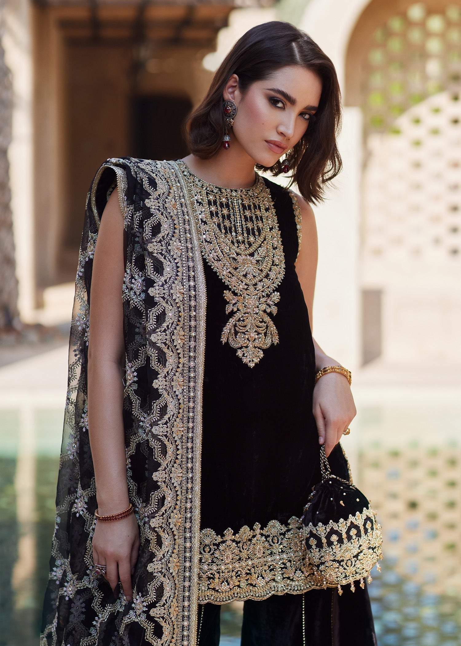 Kanwal Malik | Laira Formals | Elynor M Black Velvet