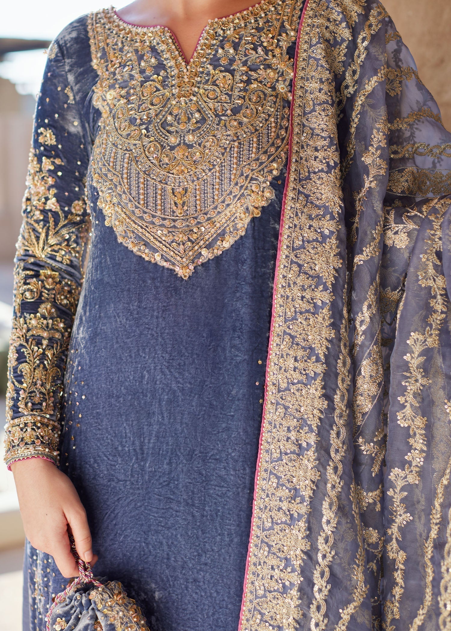 Kanwal Malik | Laira Formals | Aleha M Blue Velvet