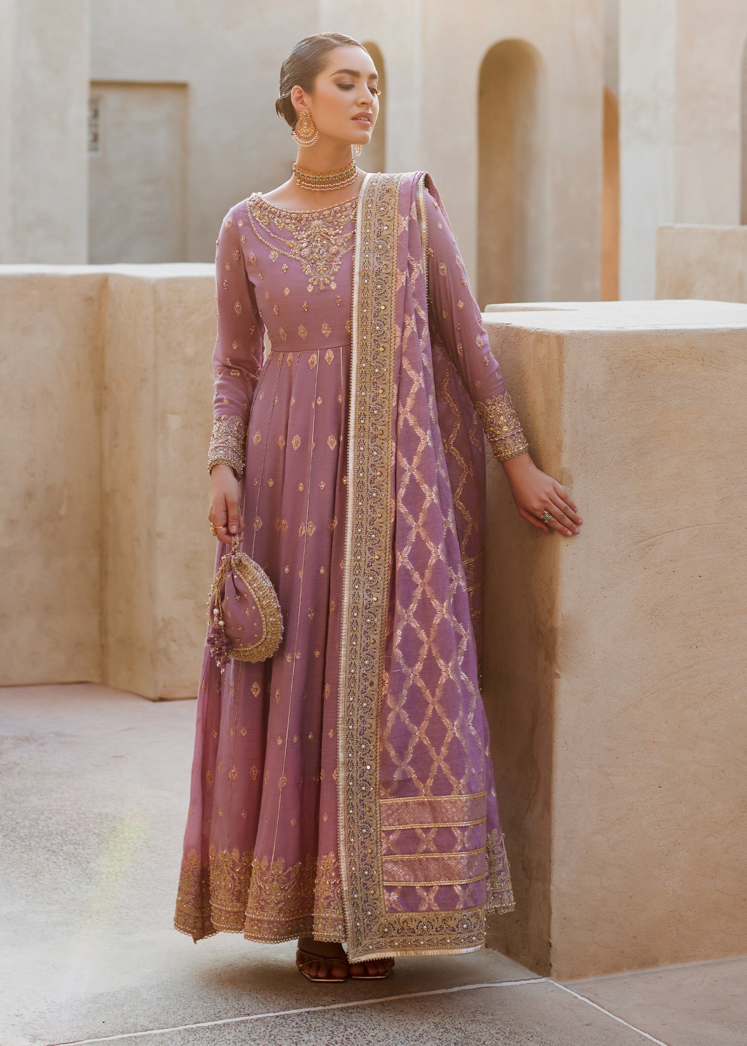 Kanwal Malik | Laira Formals | Vaneeza M Lilac Silk lawn