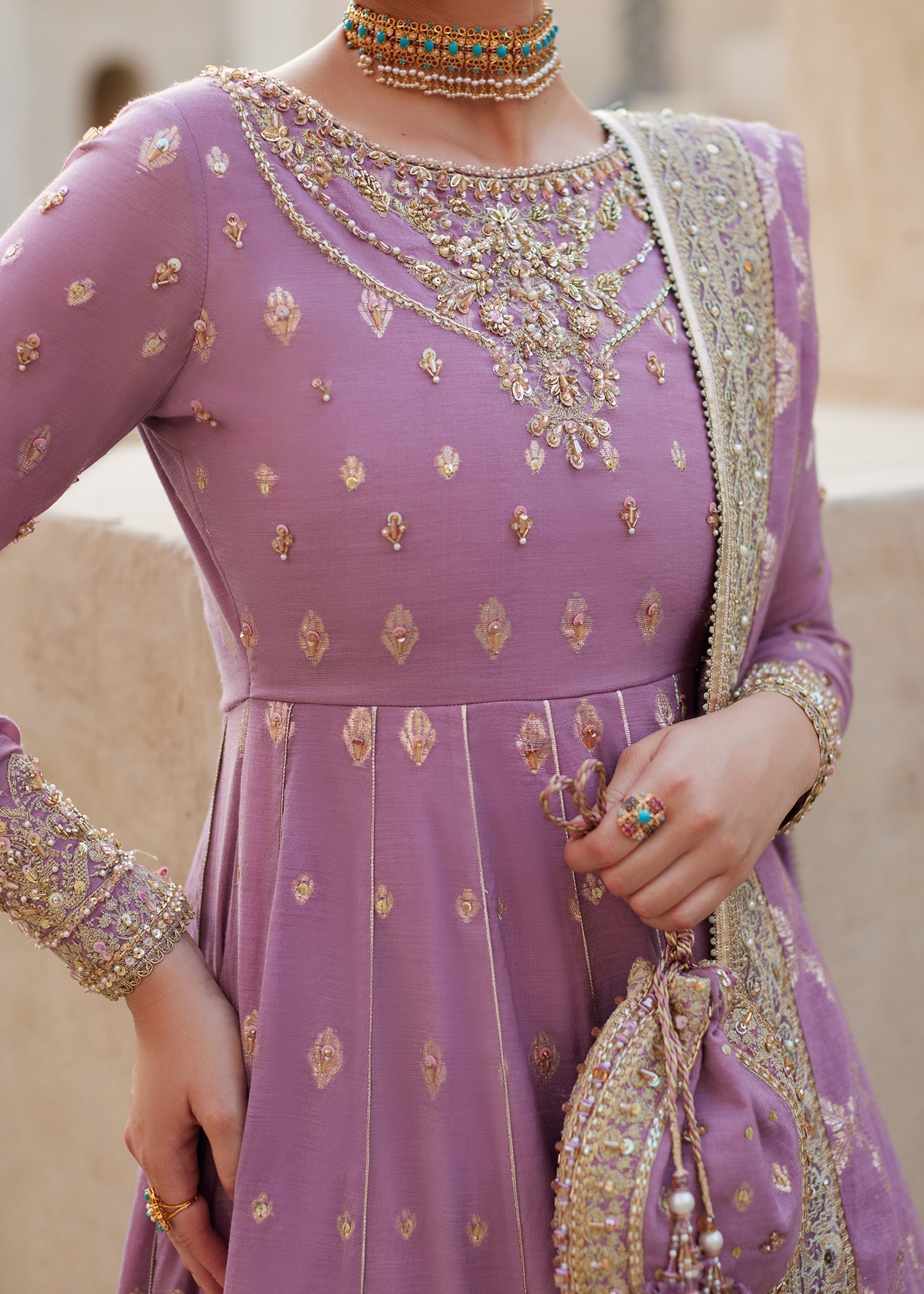 Kanwal Malik | Laira Formals | Vaneeza XL Lilac Silk lawn