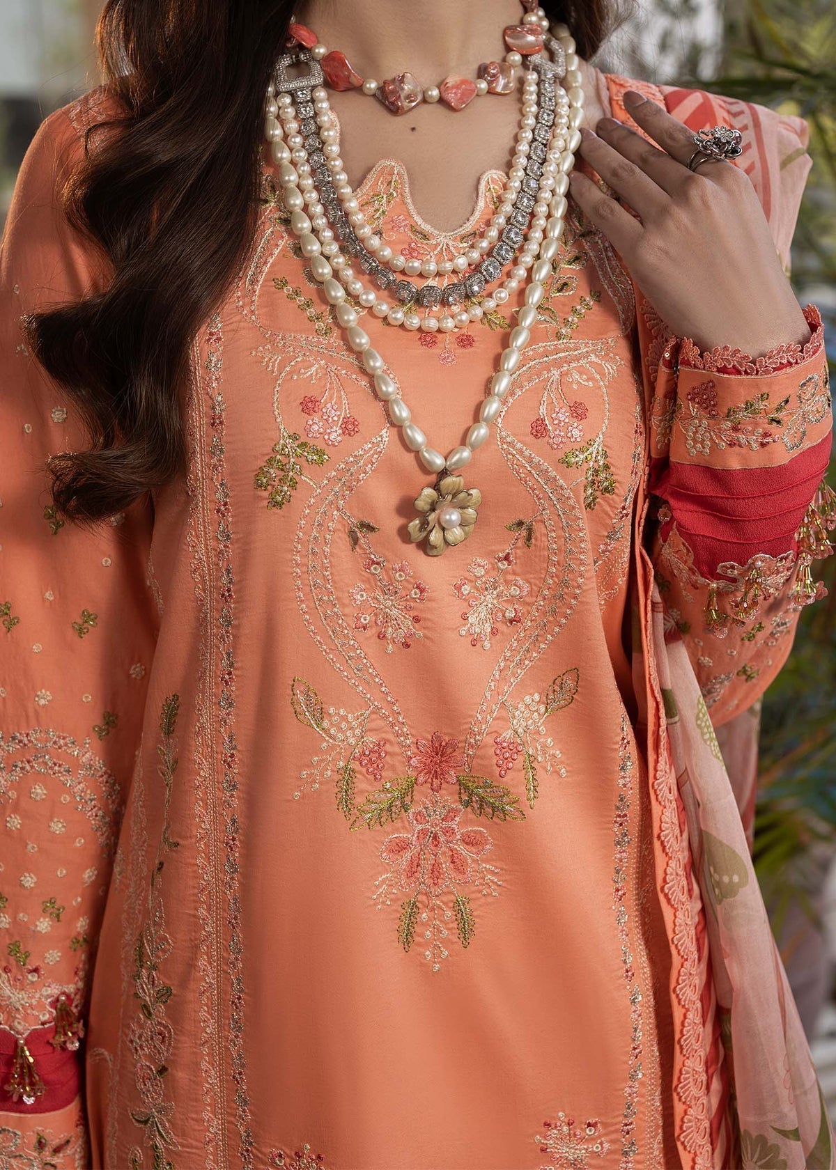 Shurooq | Luxury Lawn 25 | Zyra Custom Size Peach Lawn