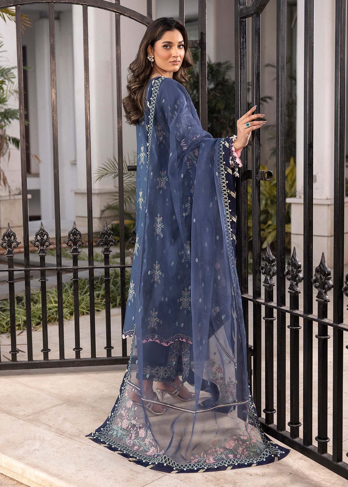 Shurooq | Luxury Lawn 25 | Mira S Navy Lawn