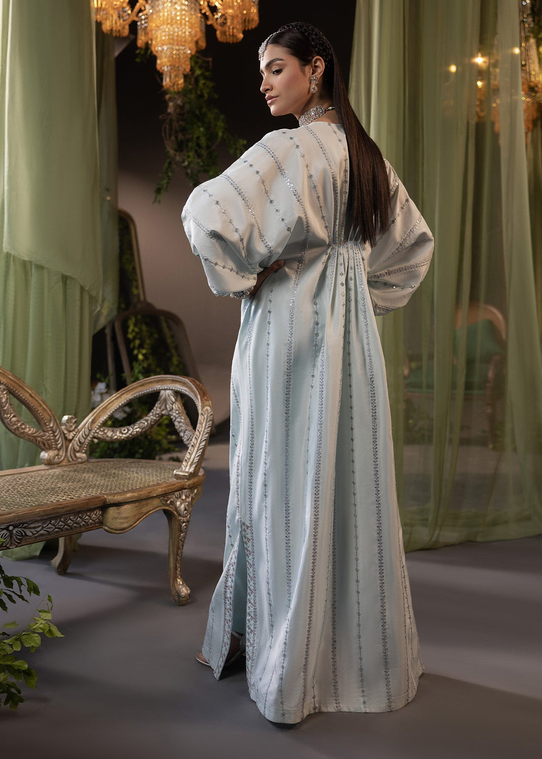 Shurooq | Garden of Dream | Frost S Ice Blue Silk
