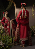 Shurooq | Garden of Dream | Crimson M Red Silk