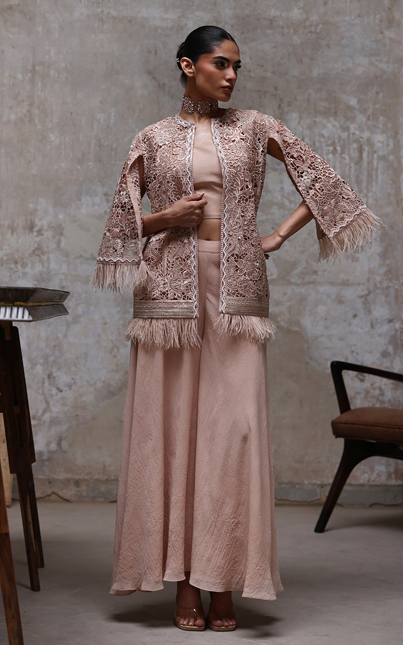 Threads and Motifs | Formal Dresses 25 | Organza Embroidered Jacket With Inner - Pakistani Designer Dress - by Threads and Motifs - Type : Ladies Clothes - 100% Original at Saira Sultan