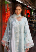 Zarqash | Luxury Lawn 25 | ZQLU 004 CECILY L Ice Blue Lawn