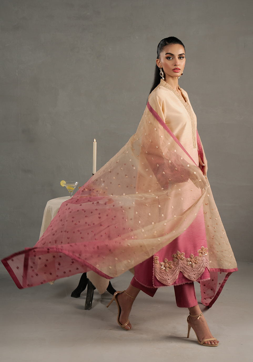 Zarqash | Silk Edit | ZQS 002 Ros¨a S Peach Hue Raw Silk