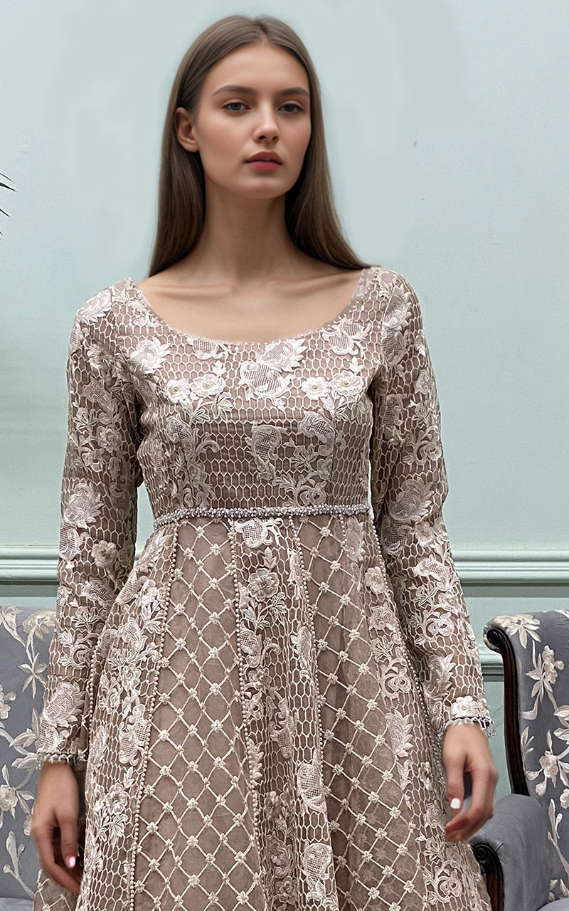 Threads and Motifs | Formal Dresses 25 | Organza Embroidered Maxi - Pakistani Designer Dress - by Threads and Motifs - Type : Ladies Clothes - 100% Original at Saira Sultan