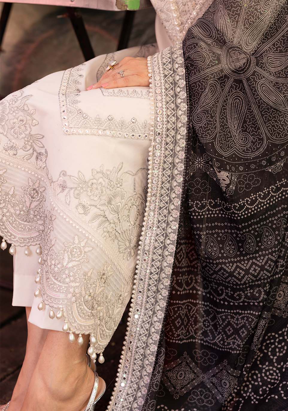 Zarqash | Luxury Lawn 25 | ZQLU 007 SIERRA XL Off White Lawn
