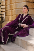 Mona Imran | Dilzaib Formals | Haya L Dark Plum Sheesha Silk