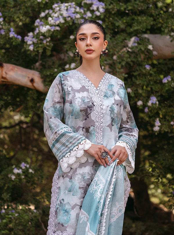 Zainab Chottani | Tahra Lawn 24 | ZINNIA - D 3B - Pakistani Designer Dress - by Zainab Chottani | Type: Luxury - 100% Original at Saira Sultan