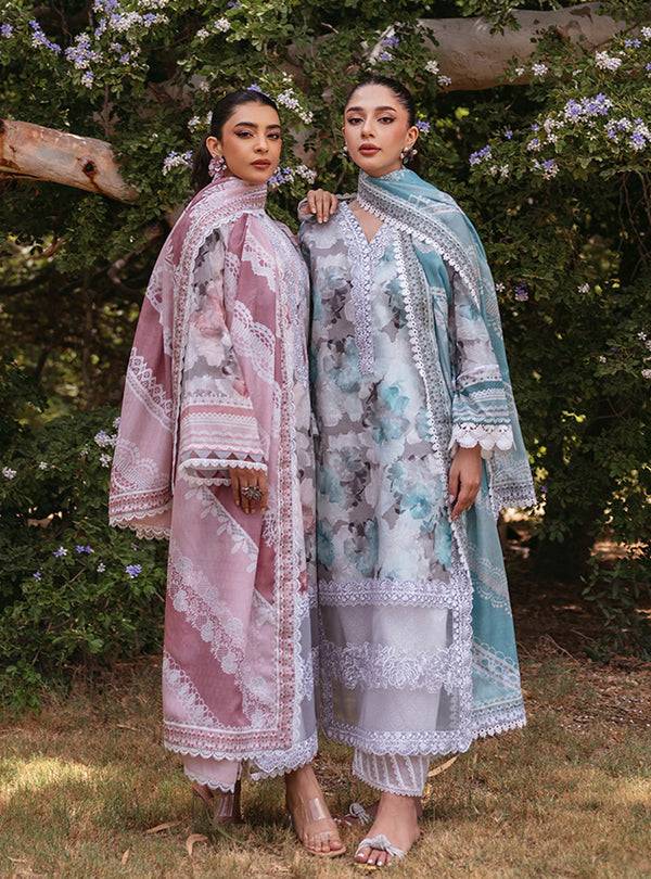 Zainab Chottani | Tahra Lawn 24 | ZINNIA - D 3B - Pakistani Designer Dress - by Zainab Chottani | Type: Luxury - 100% Original at Saira Sultan