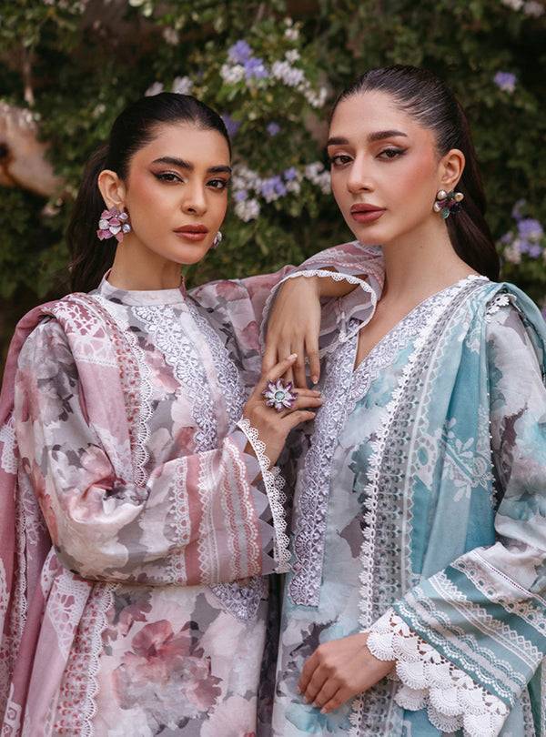Zainab Chottani | Tahra Lawn 24 | ZINNIA - D 3A - Pakistani Designer Dress - by Zainab Chottani | Type: Luxury - 100% Original at Saira Sultan