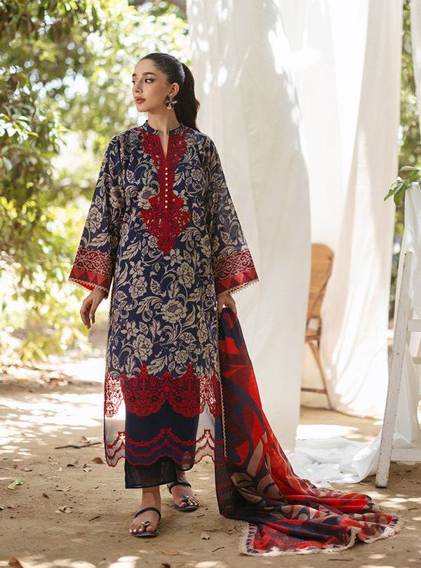 Zainab Chottani | Tahra Lawn 24 | TAMARA - D 7A - Pakistani Designer Dress - by Zainab Chottani | Type: Luxury - 100% Original at Saira Sultan