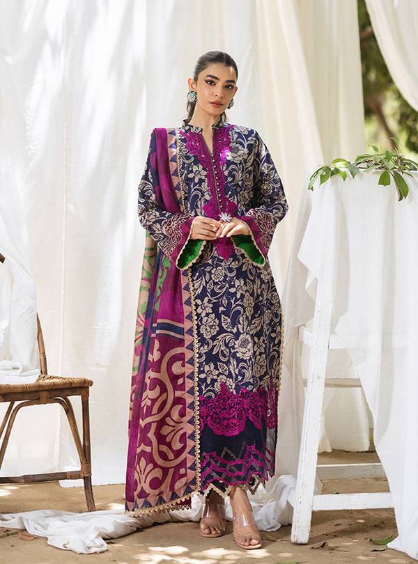 Zainab Chottani | Tahra Lawn 24 | TAMARA - D 7B - Pakistani Designer Dress - by Zainab Chottani | Type: Luxury - 100% Original at Saira Sultan