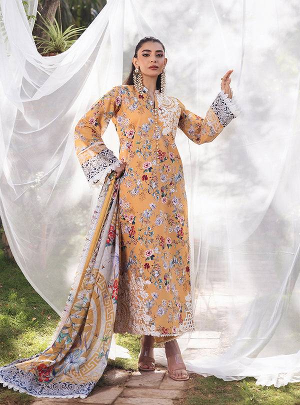 Zainab Chottani | Tahra Lawn 24 | BEEHA - D 2A - Pakistani Designer Dress - by Zainab Chottani | Type: Luxury - 100% Original at Saira Sultan