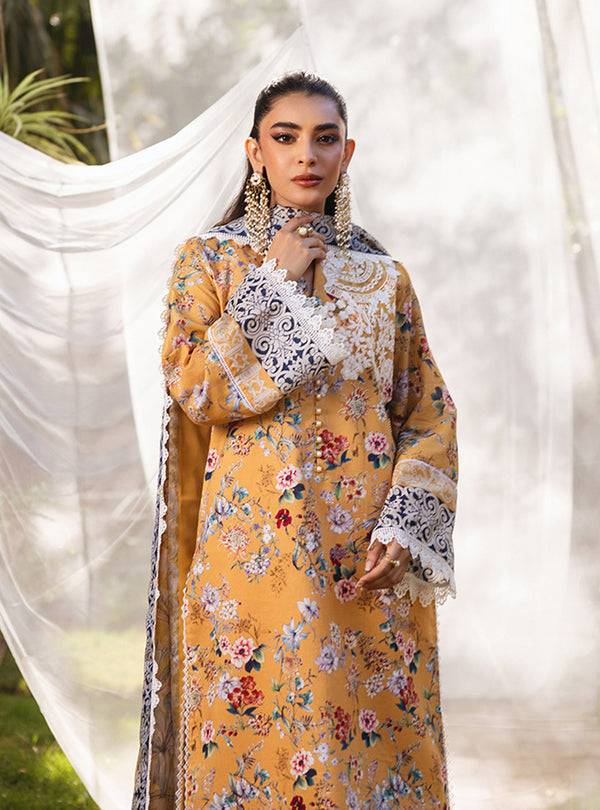 Zainab Chottani | Tahra Lawn 24 | BEEHA - D 2A - Pakistani Designer Dress - by Zainab Chottani | Type: Luxury - 100% Original at Saira Sultan