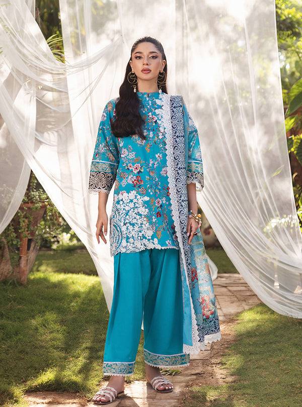 Zainab Chottani | Tahra Lawn 24 | BEEHA - D 2B - Pakistani Designer Dress - by Zainab Chottani | Type: Luxury - 100% Original at Saira Sultan