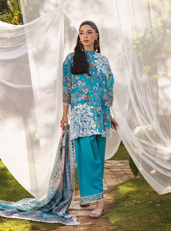 Zainab Chottani | Tahra Lawn 24 | BEEHA - D 2B - Pakistani Designer Dress - by Zainab Chottani | Type: Luxury - 100% Original at Saira Sultan