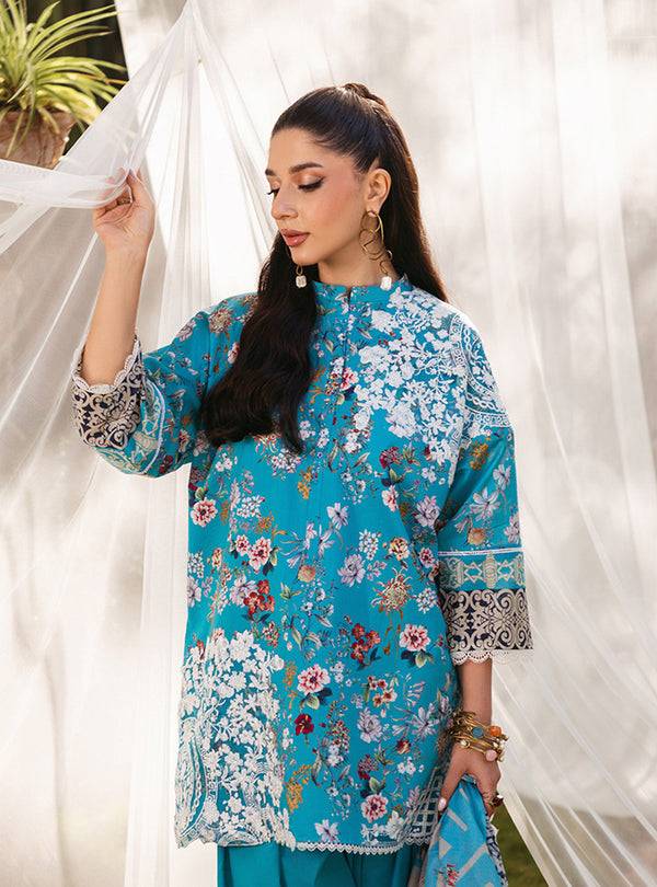 Zainab Chottani | Tahra Lawn 24 | BEEHA - D 2B - Pakistani Designer Dress - by Zainab Chottani | Type: Luxury - 100% Original at Saira Sultan