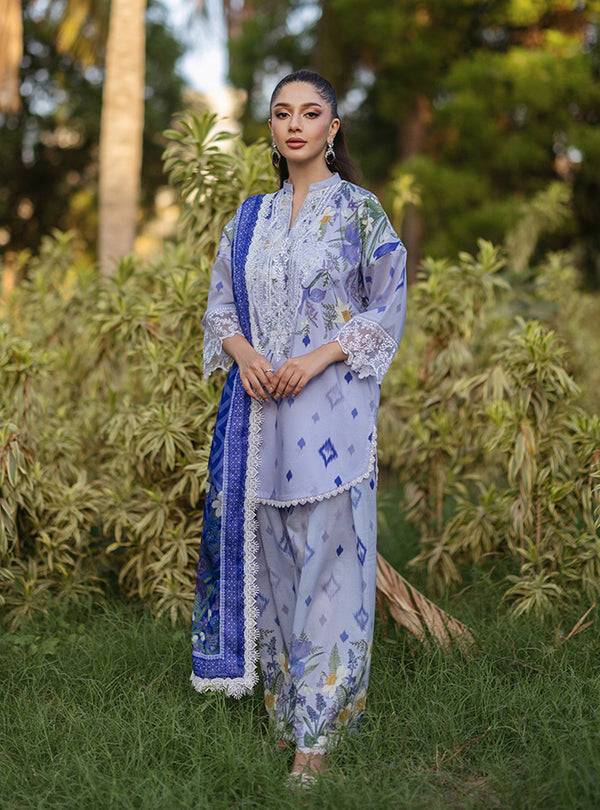 Zainab Chottani | Tahra Lawn 24 | RAHA - D 6A - Pakistani Designer Dress - by Zainab Chottani | Type: Luxury - 100% Original at Saira Sultan