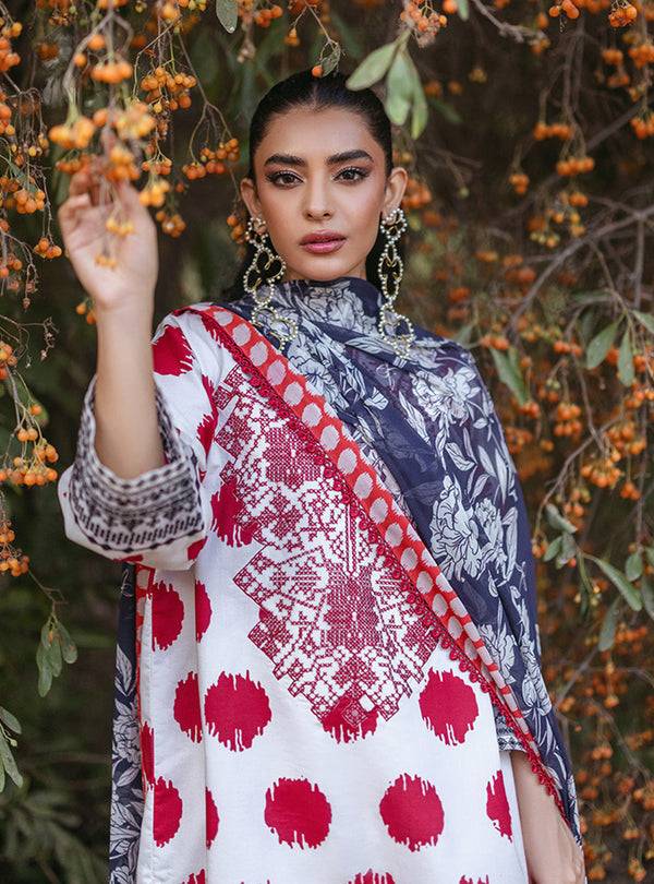 Zainab Chottani | Tahra Lawn 24 | FREYA - D 10A - Pakistani Designer Dress - by Zainab Chottani | Type: Luxury - 100% Original at Saira Sultan