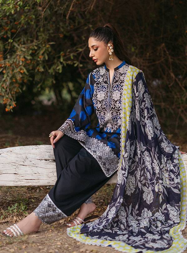 Zainab Chottani | Tahra Lawn 24 | FREYA - D 10B - Pakistani Designer Dress - by Zainab Chottani | Type: Luxury - 100% Original at Saira Sultan