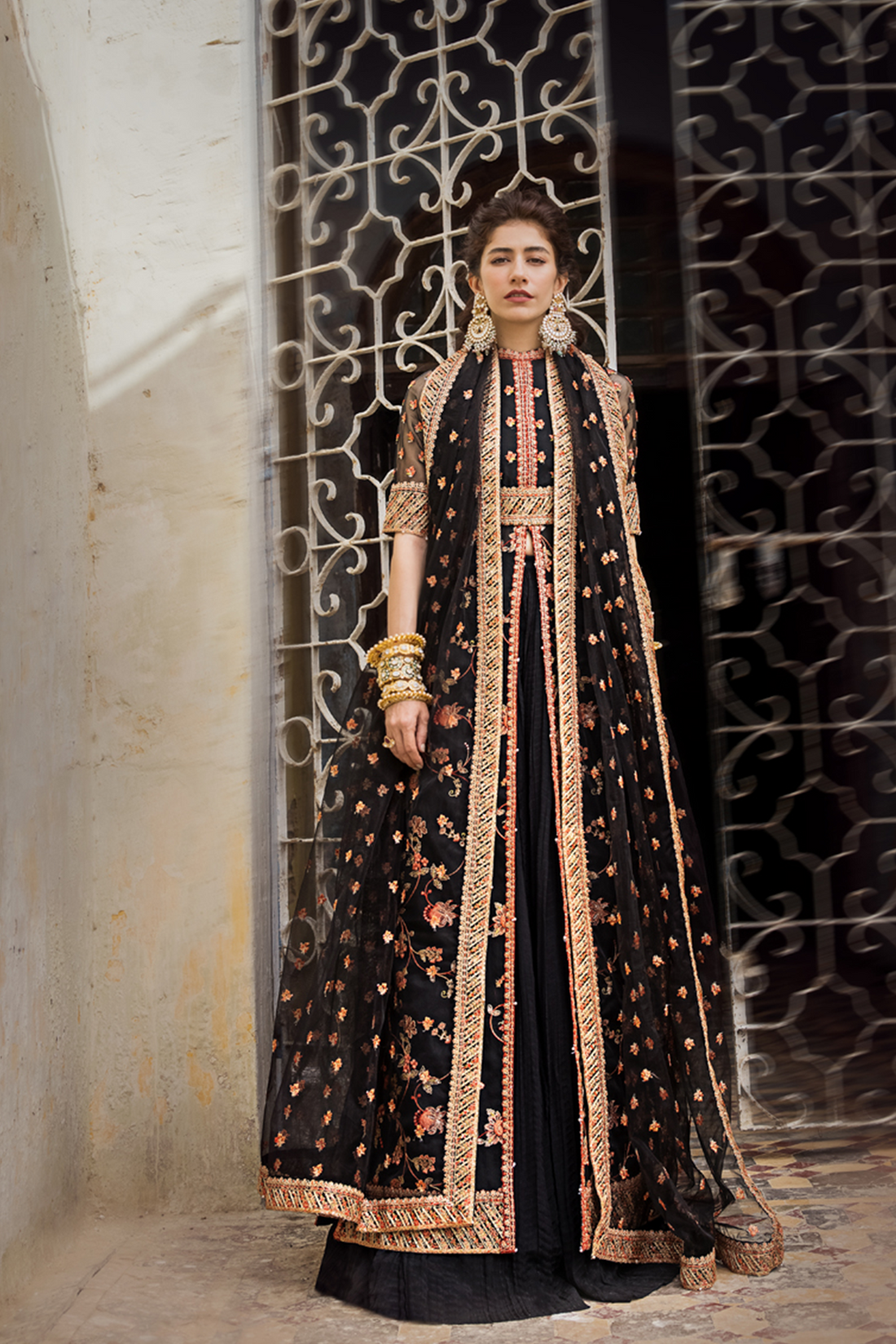 Erum Khan | Umaima Eid Edit | SAFWA XS Black Organza