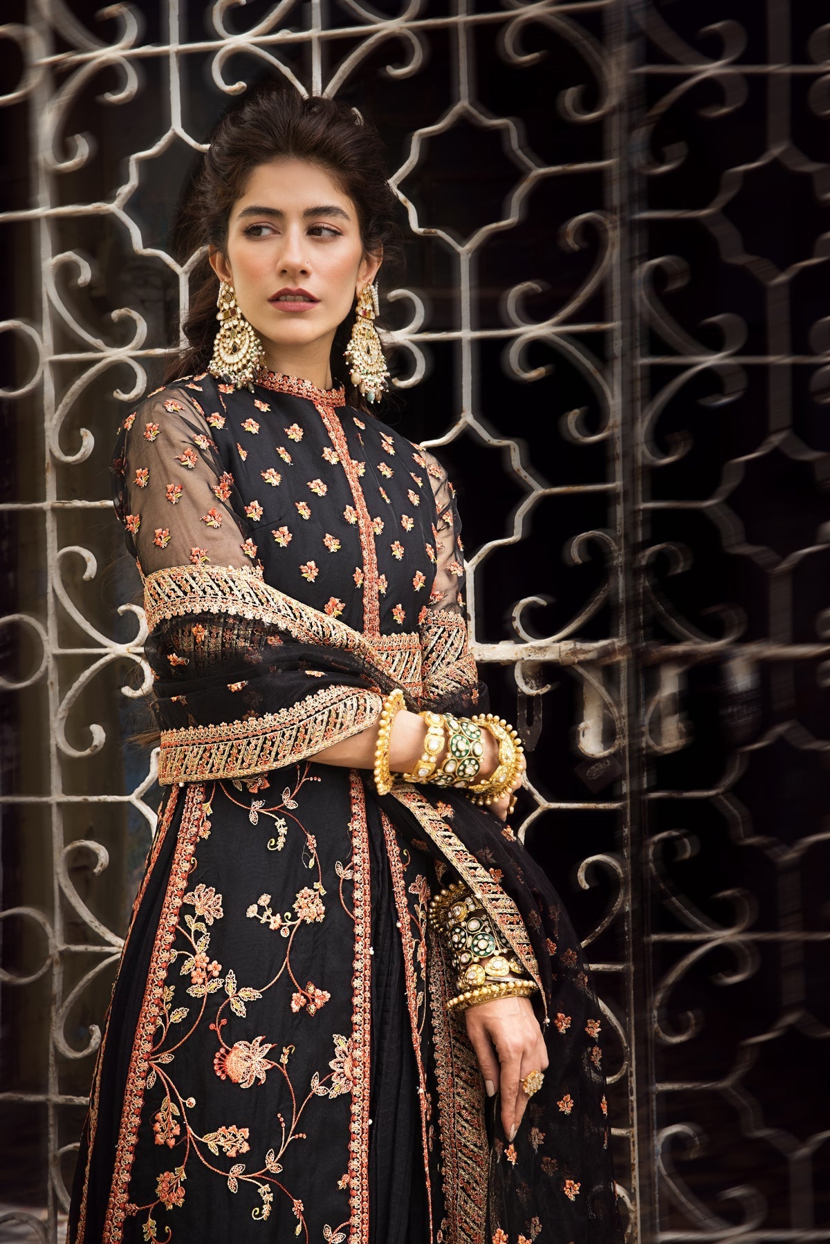 Erum Khan | Umaima Eid Edit | SAFWA M Black Organza