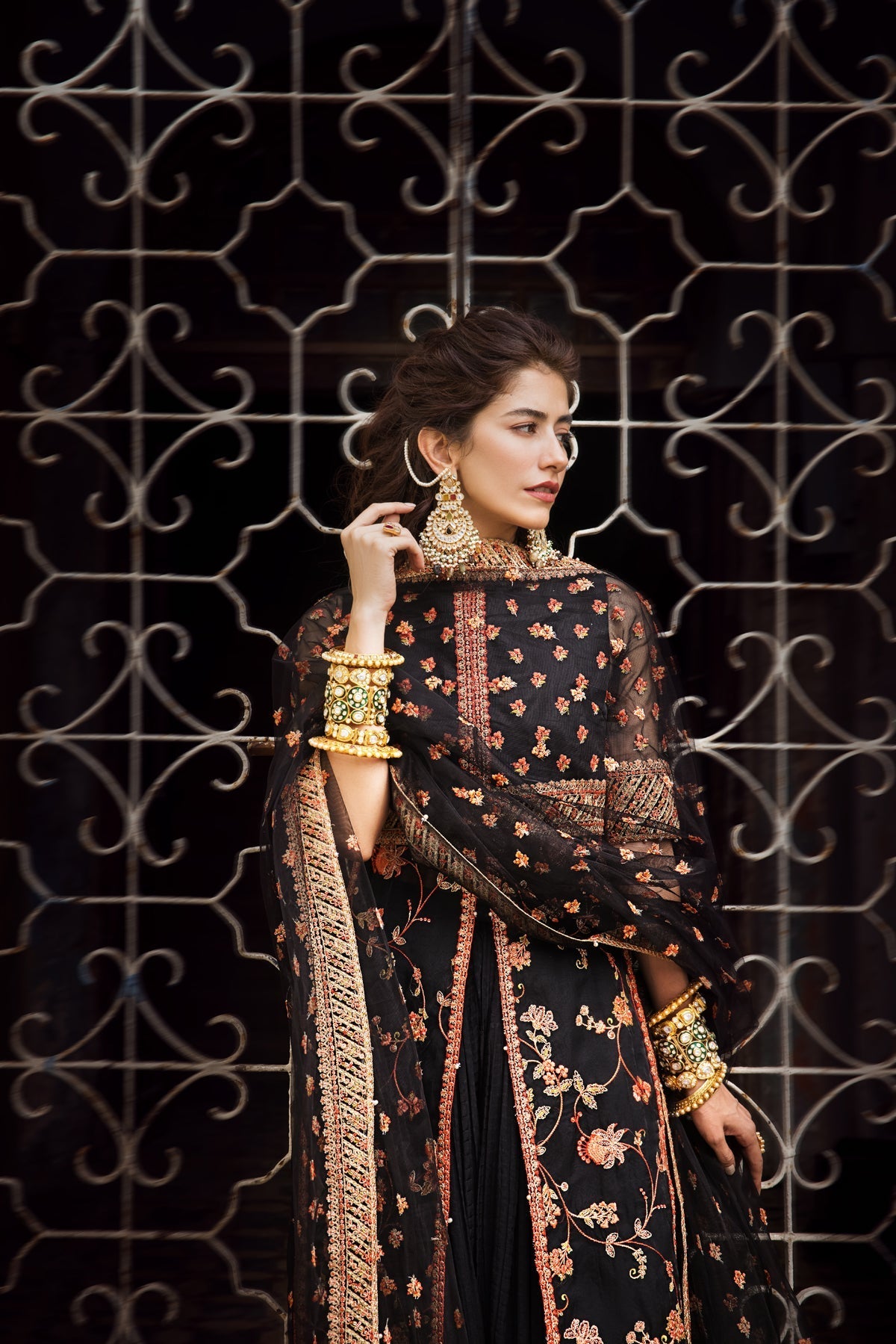 Erum Khan | Umaima Eid Edit | SAFWA XL Black Organza