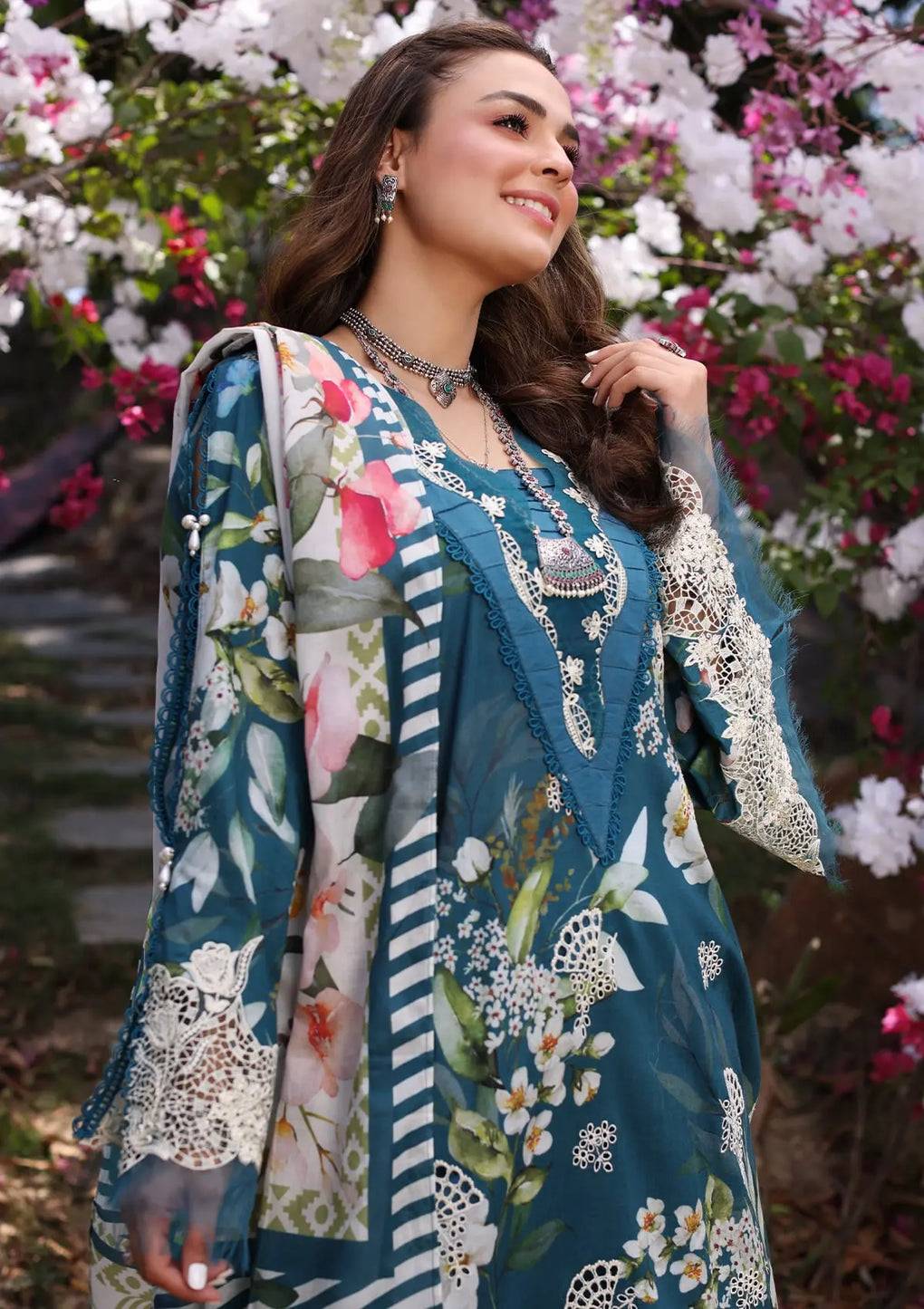 Elaf Premium | Prints Chikankari 24 | 02B SERENITA - Pakistani Designer Dress - by Elaf Premium | Type: Luxury - 100% Original at Saira Sultan