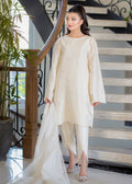 Fozia Khalid | Silk Spire | BLISS M Ivory Raw Silk