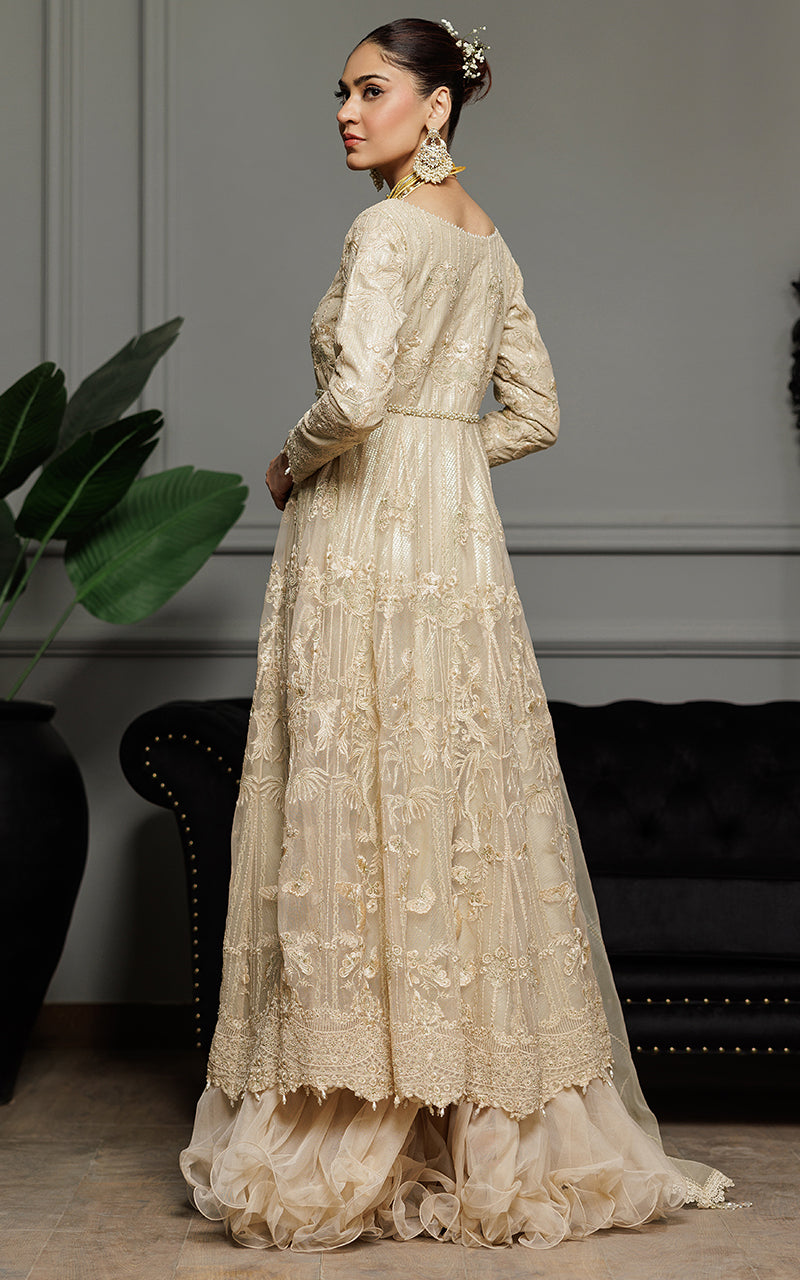Threads and Motifs | Formal Dresses 25 | Net Embroidered Maxi - Pakistani Designer Dress - by Threads and Motifs - Type : Ladies Clothes - 100% Original at Saira Sultan