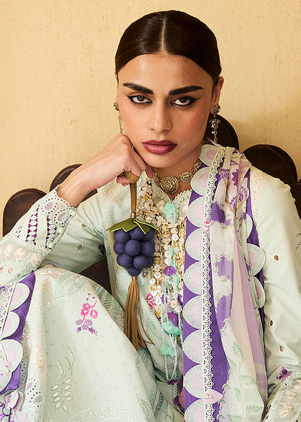 Suffuse | Eid Lawn 25 | LARA M Mint Green Organza