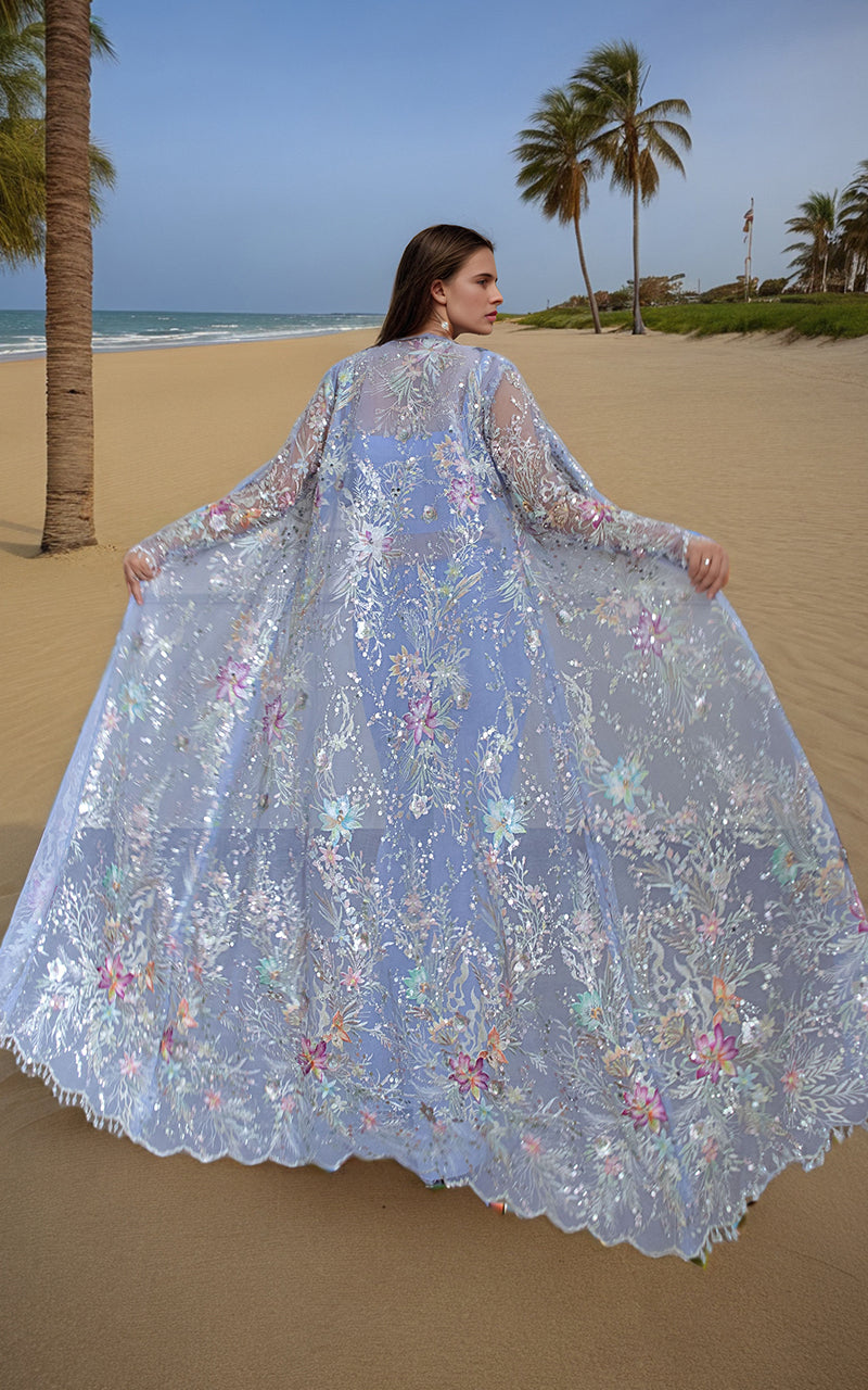 Threads and Motifs | Formal Dresses 25 | Net Embroidered Jacket - Pakistani Designer Dress - by Threads and Motifs - Type : Ladies Clothes - 100% Original at Saira Sultan