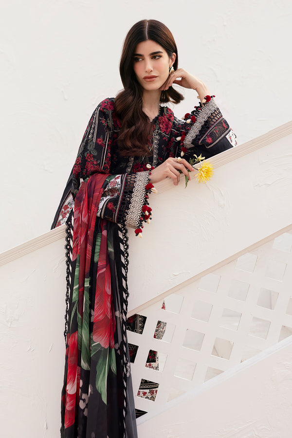 Baroque | Eid Lawn 25 | EL-D01 XL Black Lawn